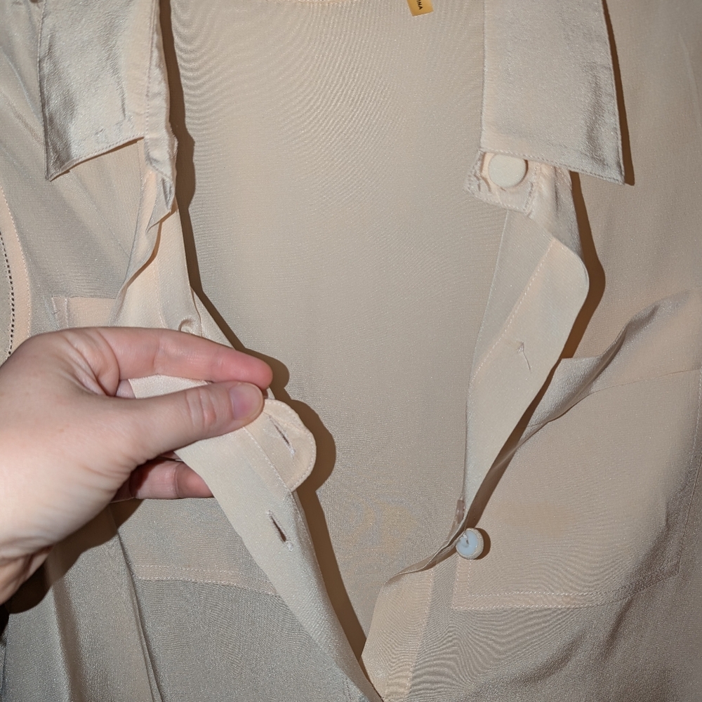 Raoul sleeveless cream beige silk top - Picture 4 of 6